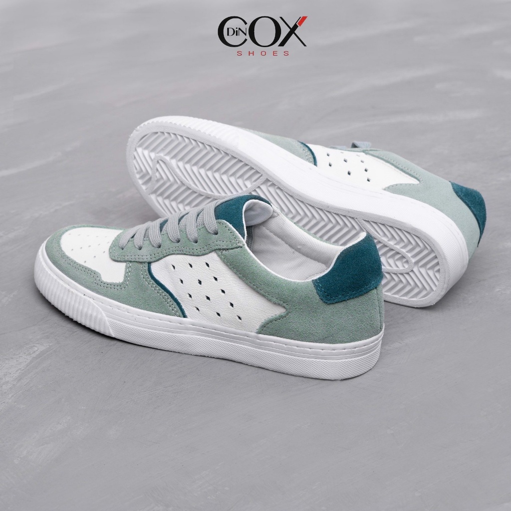 Giày Sneaker Nữ Da Bò DINCOX E03 Green Phong Cách Trẻ Trung