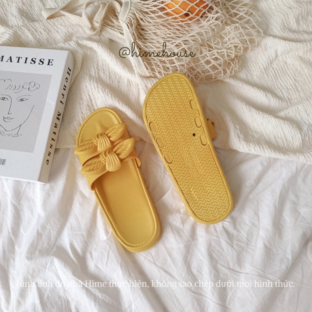Dép nhựa quai ngang nơ phong cách hàn quốc thích hợp đi mưa, đi biển, đi dạo