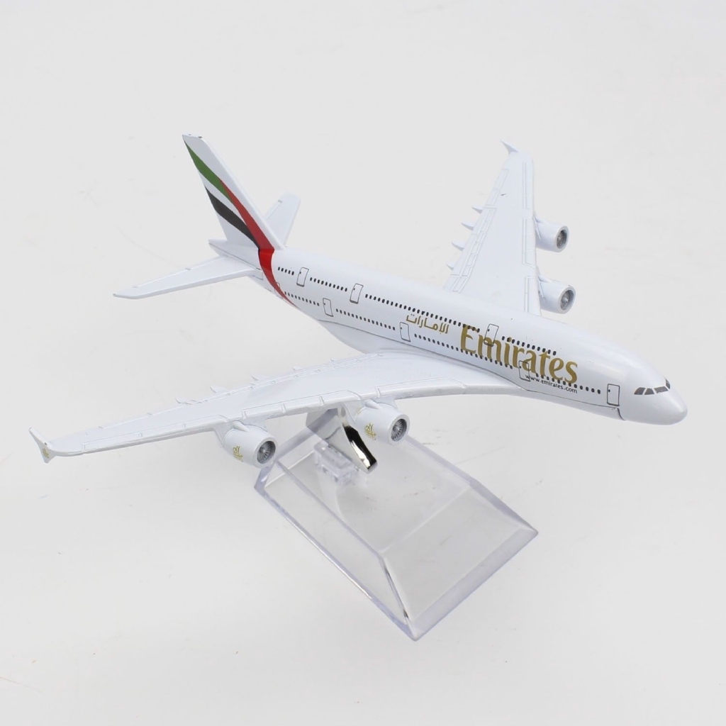 Mô Hình Máy Bay Airbus380 Emirates 16cm A-380