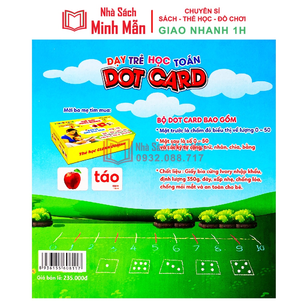 Sách - Bộ Thẻ Flashcard Dot Card Việt Hà Dạy Trẻ Học Toán Cho Bé Từ 3 Tháng Đến 6 Tuổi