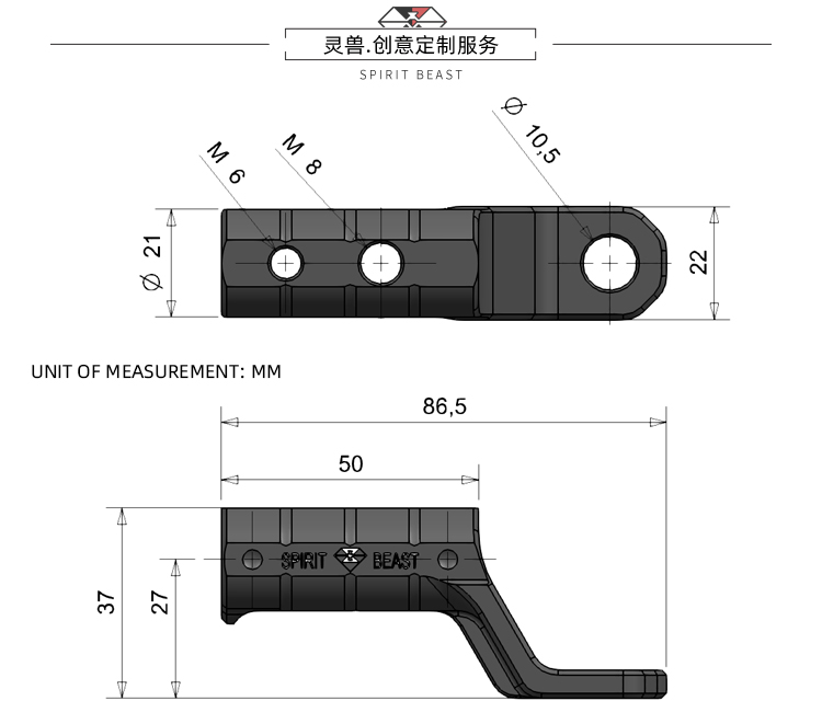 Ngàm Gắn Kính Chiếu Hậu Cho Xe Mô Tô 8 / 10mm