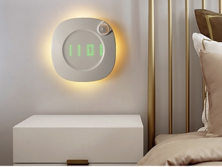Smart Sensor Wall Clock With LED Lights 2 Colors Night Home Clock LEDs For Bedroom Toilet Kitchen