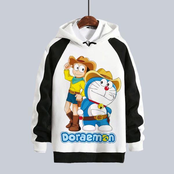Áo Hoodie Lông Cừu Dáng Rộng In Hình Doraemon Dễ Thương 2022