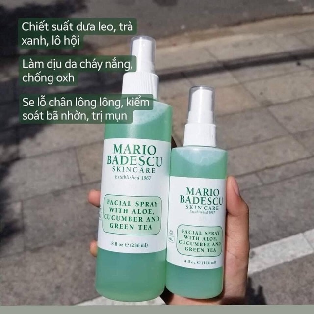 Nước hoa hồng Mario Badescu Facial Spray