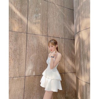 Set áo 2s trắng đính + short