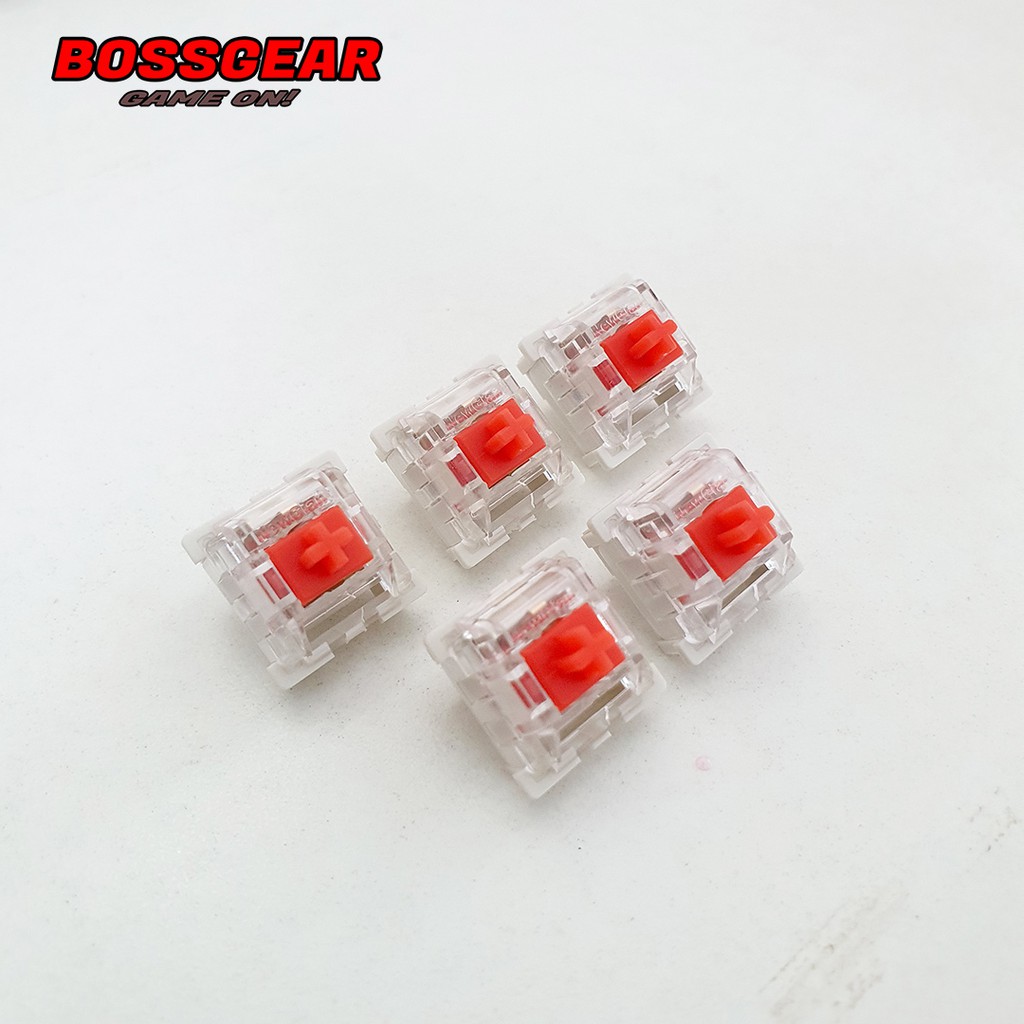 Combo bộ 5 Switch lẻ RED SWITCH 3 PIN độ bền 50 triệu lượt nhấn hot swap Newgiant