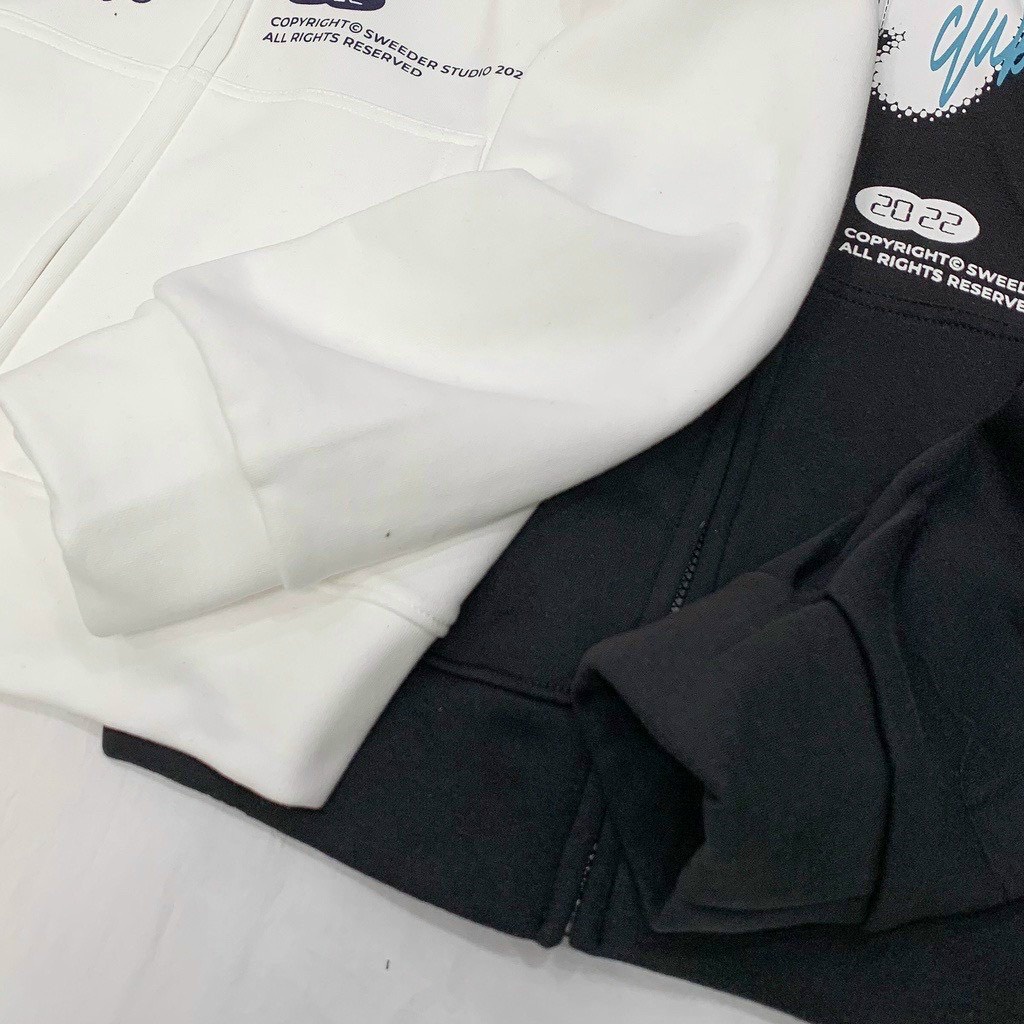ÁO KHOÁC NỈ SAM CLO nữ freesize hoodie có khóa kéo tay dài thu đông dáng unisex in hình MẶT NẠ HỔ TRẮNG SWEEDER