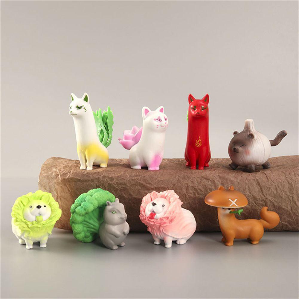 Set 8 Mô Hình Mô Phỏng Nhân Vật Phim Hoạt Hình QUINTON Fruit Animal Bằng PVC