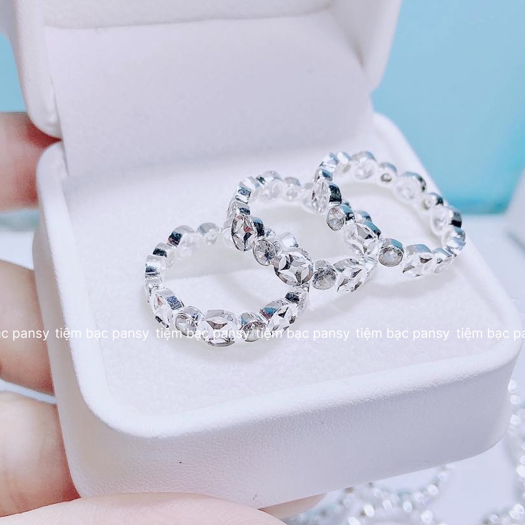 Nhẫn kim tiền bạc nữ PANSY - Nhẫn bạc ta cao cấp ý nghĩa may mắn, tài lộc