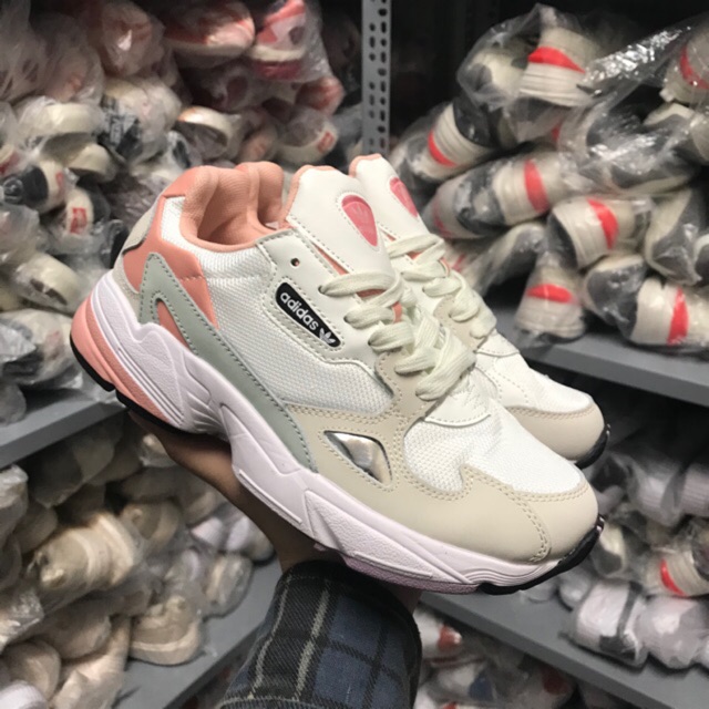 &gt;ẢNH THẬT-HÀNG THẬT&lt; Giày sneaker Originals Falcon W trace pink hồng xanh dành cho nữ. Sneaker hot 2019-2020