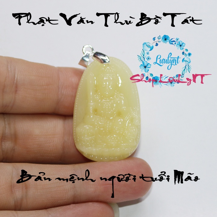 Mặt dây chuyền phật Văn Thù Bồ Tát cao cấp size nhỏ - Bản mệnh người tuổi Mão - mặt phật - vòng cổ mặt phật