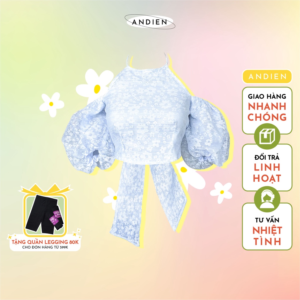 Áo yếm crotop nơ lưng ANDIEN chuẩn form hoa nhí nữ tính - HM016