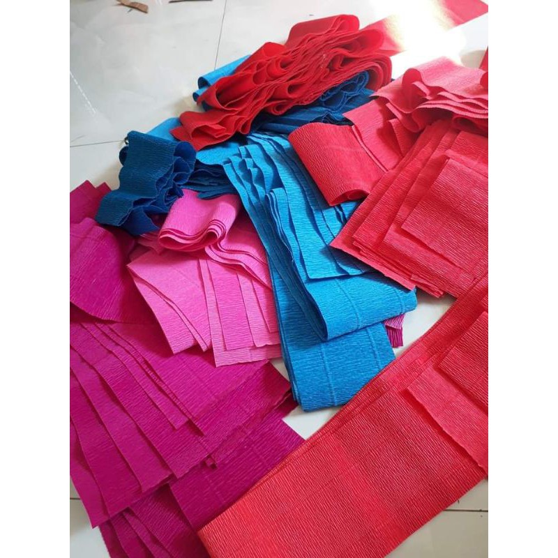 Giấy nhún gấp hoa cuộn 50cm x 250cm
