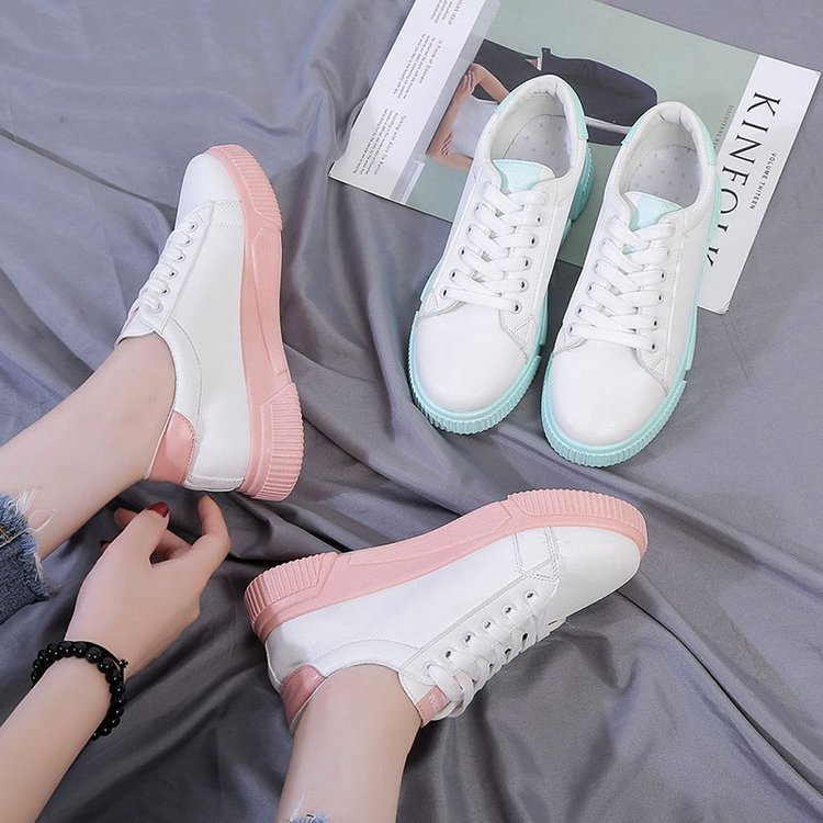 Giày thể thao nữ trắng cao cấp giá rẻ giày sneaker nữ đế bằng ulzzang - TKB-E3E3