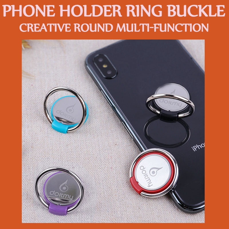 ★Electron Doitmy Creative Round Multi-Function Car Phone Holder Ring Buckle Mobile Phone Case Bracket