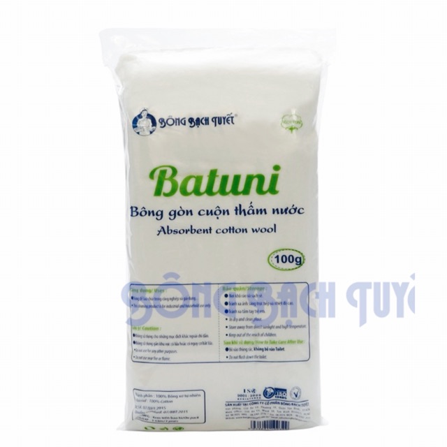 Bông Y Tế Batuni dạng cuộn - loại 1kg - BÔNG BẠCH TUYẾT