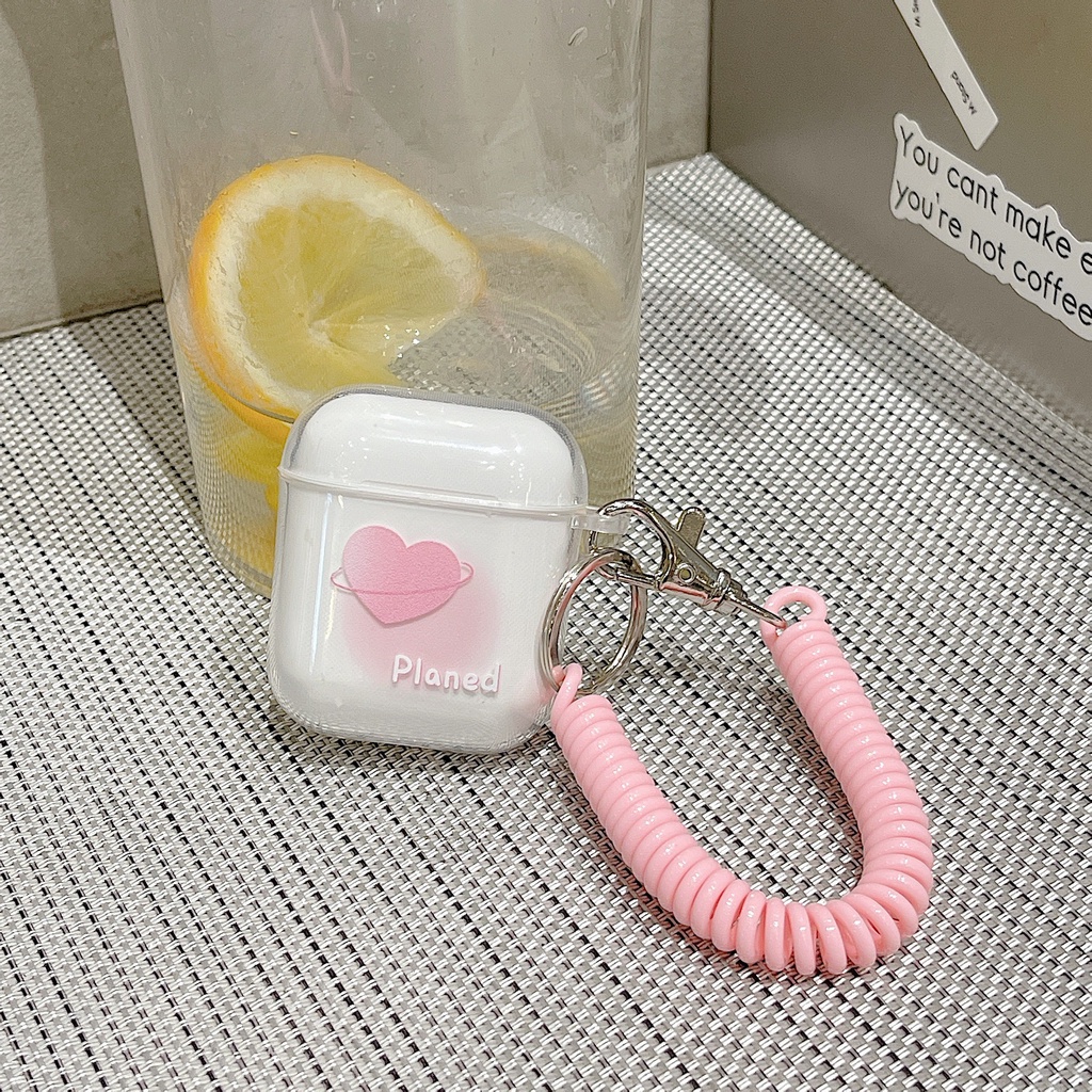 Vỏ Bảo Vệ Hộp Sạc Tai Nghe airpods 1 2 Pro 3rd Generation Pro 1/2 Trong Suốt Chống Sốc Họa Tiết Hoạt Hình Kèm Dây Đeo Kiểu Nhật Hàn