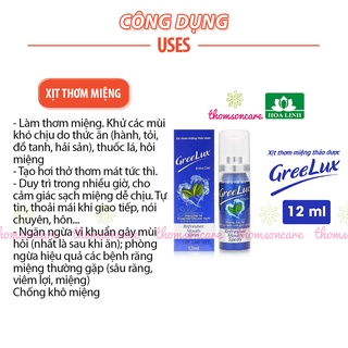 Xịt thơm miệng greelux Extra Cool Thảo Dược 12ml