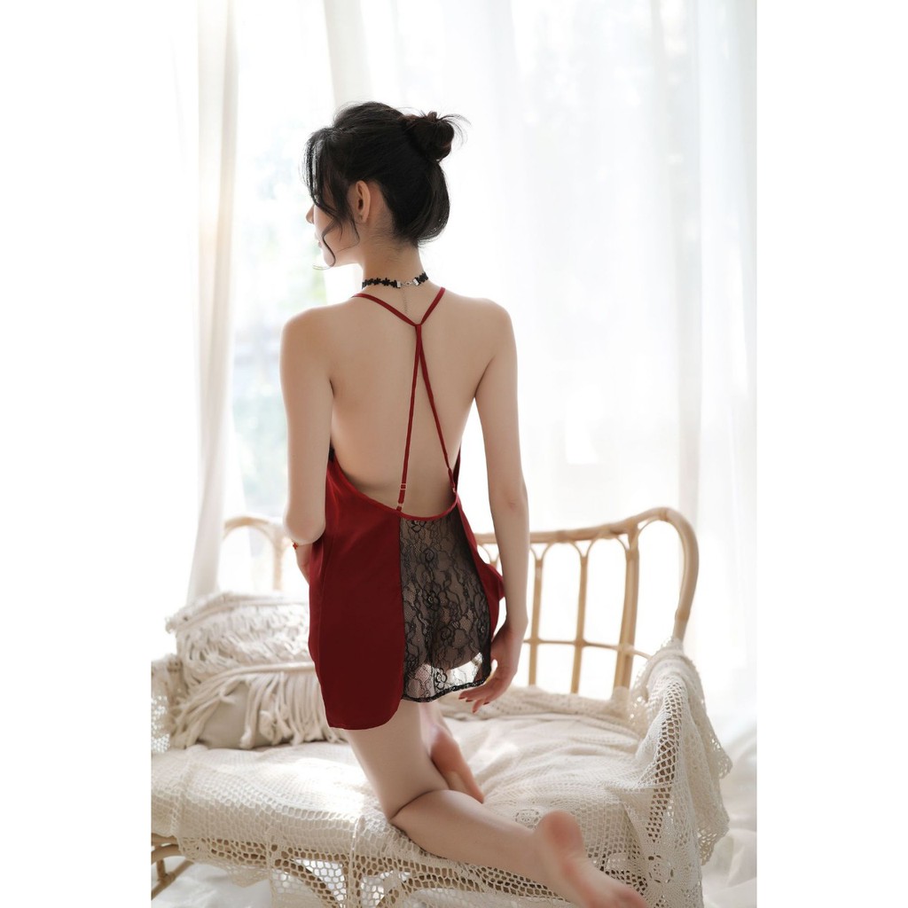Váy ngủ ren quyến rũ siêu xinh phong cách Hàn Quốc hàng Quảng Châu Cao Cấp NA1368