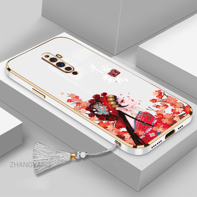 Ốp Điện Thoại TPU Silicone Mềm Mạ Điện Có Dây Đeo Cho oppo reno2 f reno 2z reno 2 reno
