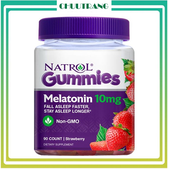 Kẹo dẻo Natrol Melatonin Gummies, hỗ trợ giấc ngủ, loại 10MG 90 viên - HÀNG CHUẨN