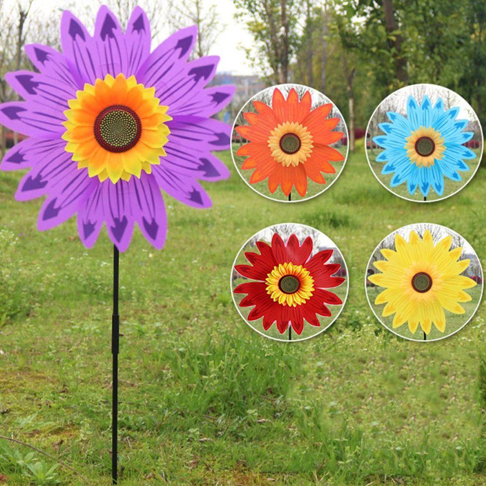 NICKOLAS Chong Chóng Hình Hoa Hướng Dương Nhiều Màu Sắc Bắt Mắt Cho Sân Vườn Trẻ Em Spinner