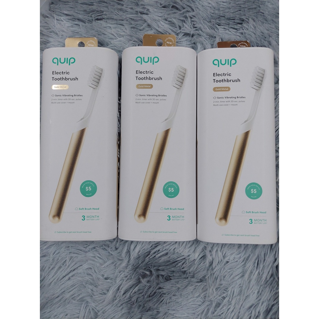 Bàn chải răng pin điện Quip Sonic Vibrating Bristies Soft Brush Head( giao màu ngẩu nhiên)