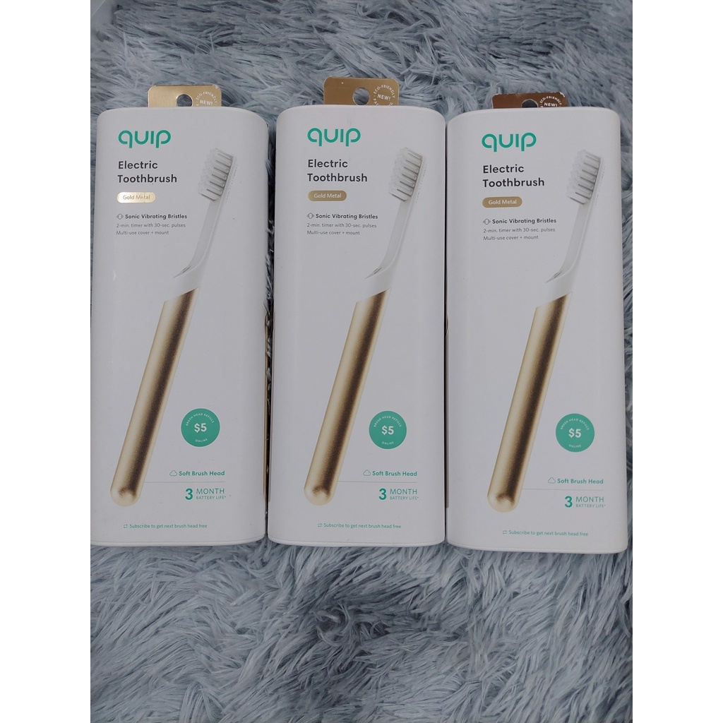 Bàn chải răng pin điện Quip Sonic Vibrating Bristies Soft Brush Head