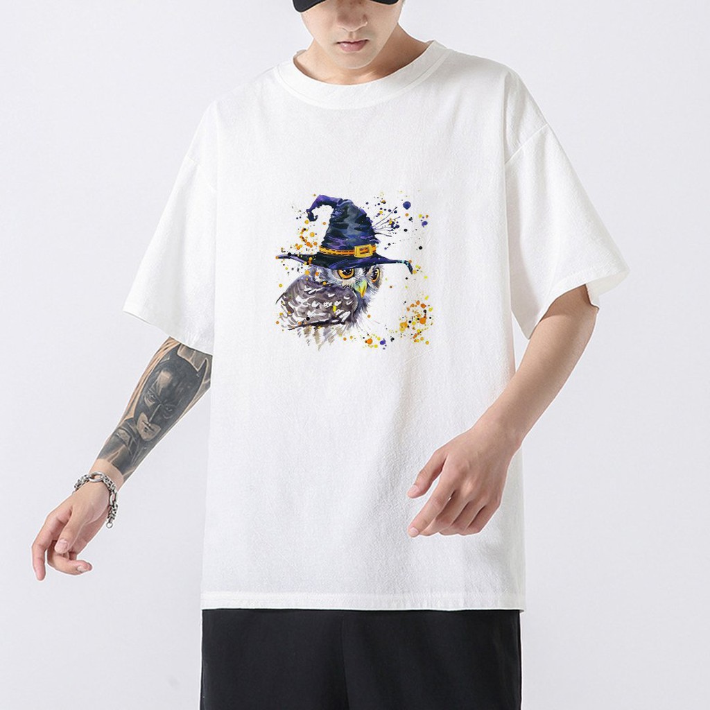 Áo Thun Tay Lỡ In Nhiệt Phù Thủy Cú form Unisex nam nữ phong cách Ulzzang ATIN33 - Áo Phông Unisex dễ mặc, năng động | BigBuy360 - bigbuy360.vn