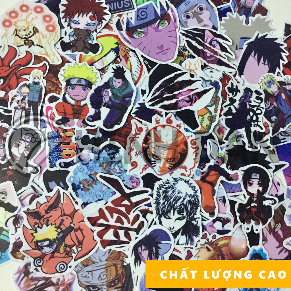 Sticker NARUTO Chống Nước Trang Trí Vali, Xe, Laptop, Nón Bảo Hiểm, Máy Tính, Đàn Guitar