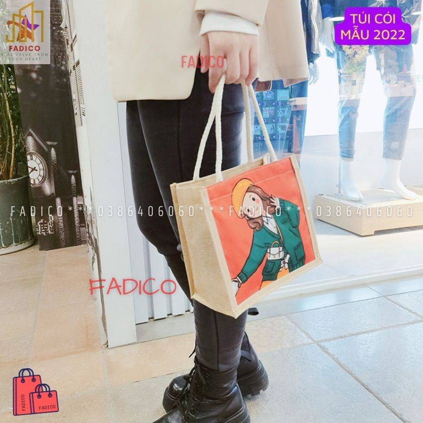 [HCM-mẫu 2022]Túi cói mini 2022 Phong cách Vintage,Túi xách nữ mini kiểu dáng Hàn quốc nhật bản-FADICO