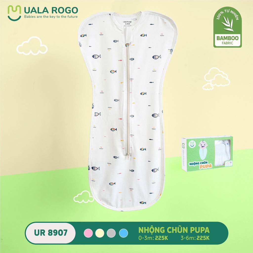 Nhộng chũn Pupa Ualarogo mẫu mới 4 màu xinh xắn chất liệu 100% Bamboo cho bé 0-6m