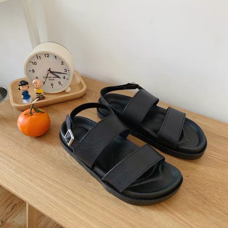 Sandal ulzzang 2 quai ngang bản to (sẵn hàng có ảnh thật phía sau)