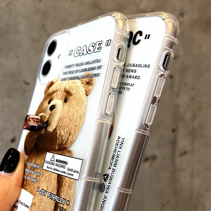 Ốp điện thoại họa tiết gấu cho iPhone 6/6 Plus/7/7 Plus/8/8 Plus/X/XS/XR/XS MAX/11/11 PRO/11 Pro MAX/SE | BigBuy360 - bigbuy360.vn