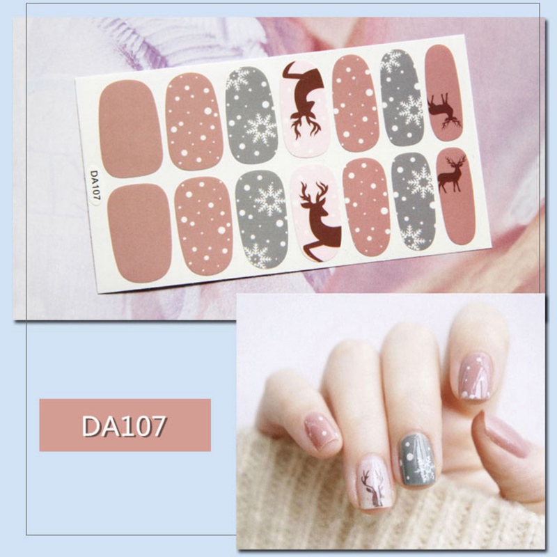 Decal 3D tự dính dùng trang trí móng tay DIY cho nữ