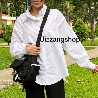 Áo sơ mi trắng tay phồng cá tính nữ