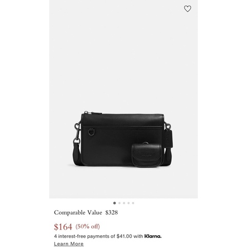 Túi đeo chéo coach Heritage tặng kèm túi nhỏ