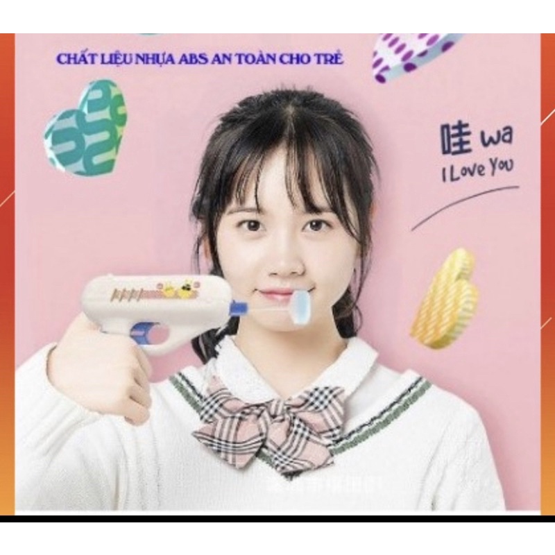 Súng bắn kẹo hót tiktok kèm kẹo mút , súng  bắn kẹo mút  khủng long