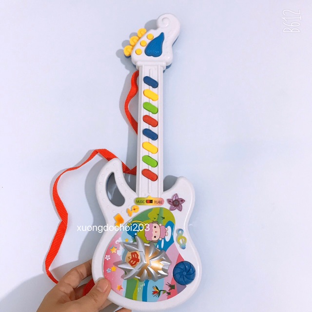 [Chọn mẫu][ Có video thật] Đồ chơi đàn ghi ta nhiều hình ảnh cho bé có đèn nhạc