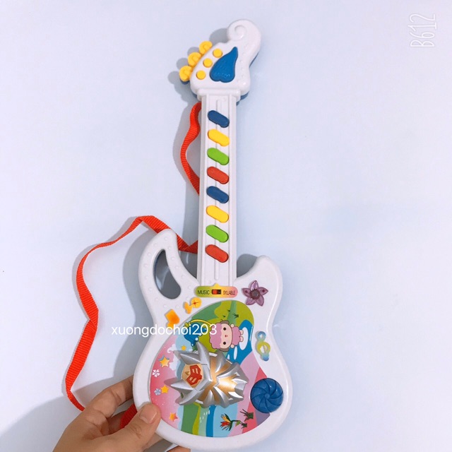 Đồ chơi đàn ghi ta nhiều hình ảnh cho bé có đèn nhạc