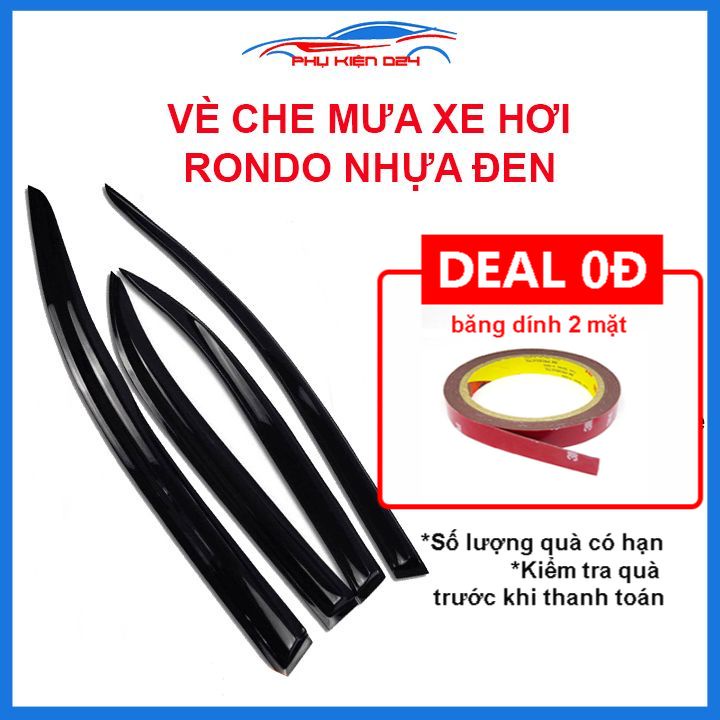 Vè mưa Rondo vè đen che mưa bảo vệ trang trí xe