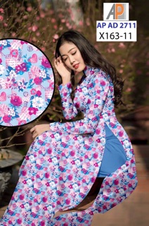 Vải áo dài hoa nhí