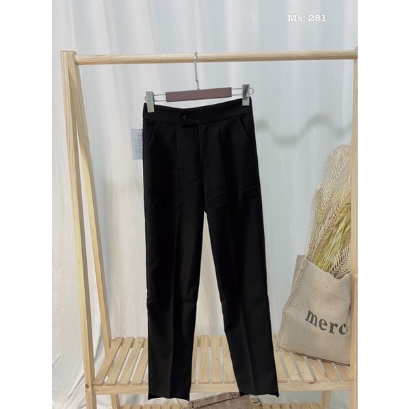 Quần tây công sở nữ 90F lai cao thấp y hình vải tuyết mưa