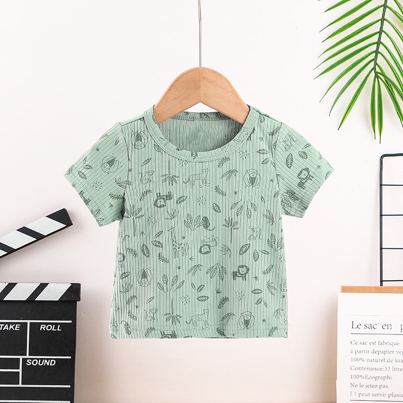 Bộ Đồ Quần Áo 2 Món Gồm Áo Thun Tay Ngắn Và Quần Ngắn Dành Cho Bé Trai Trẻ em Sơ Sinh 0-3 Tuổi