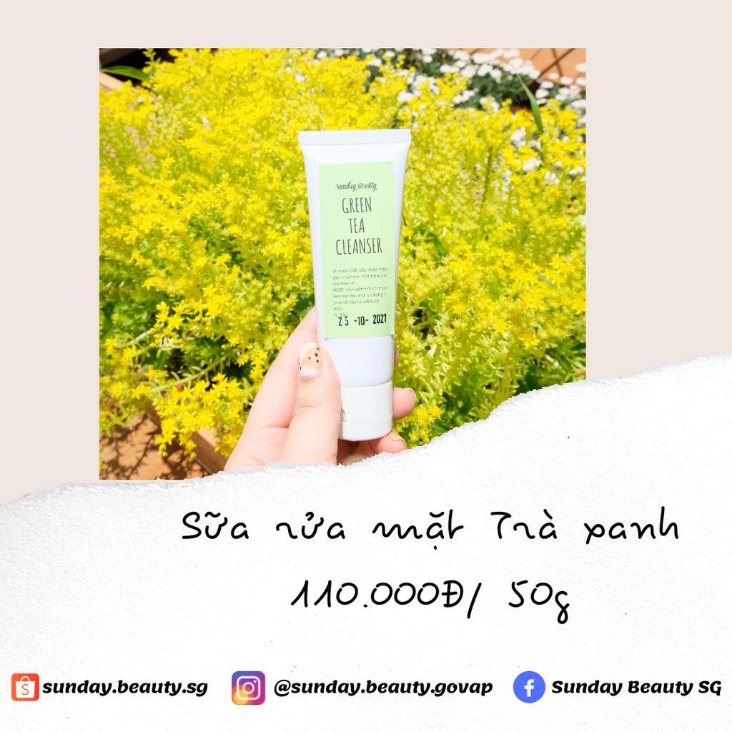 Sữa rửa mặt trà xanh handmade