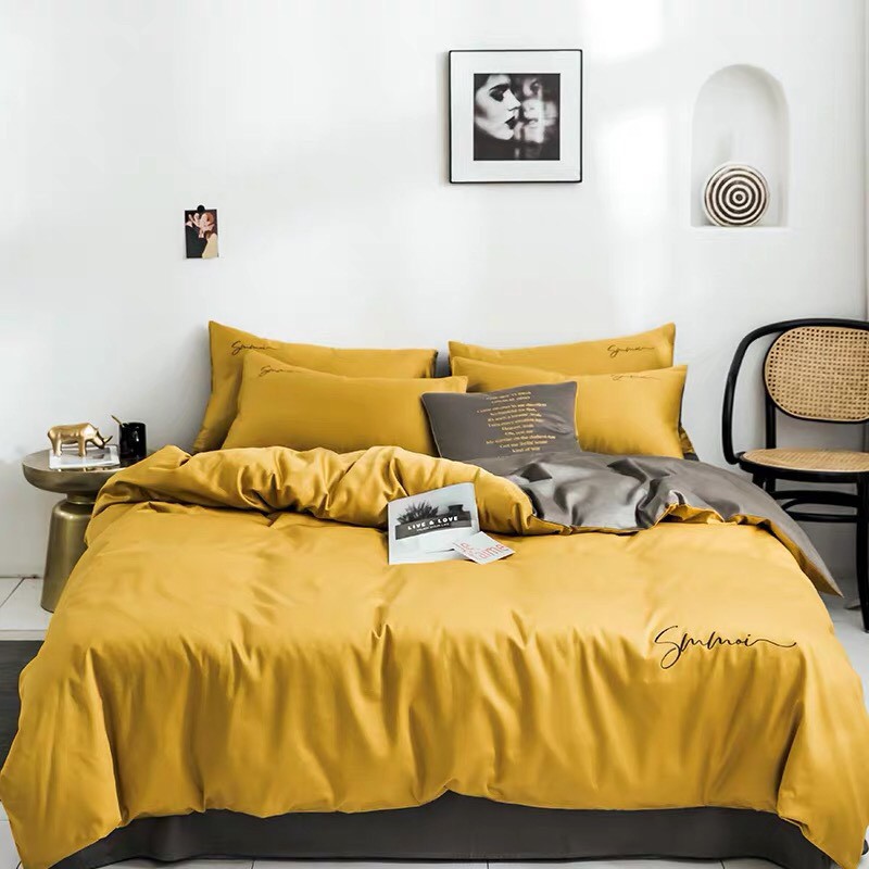 Bộ Chăn Gối Lụa Sumoi 60s Mix Phối Màu Cao Cấp Giá Rẻ