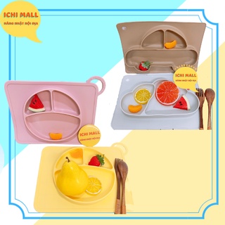 Khay ăn Sillicon chống trược hình siêu đáng yêu cho bé ăn dặm