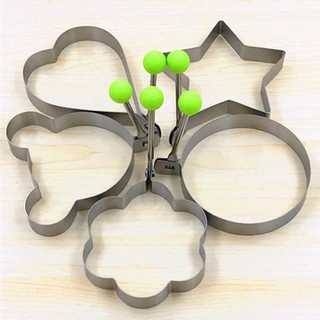 [Giá ưu đãi] Bộ 5 khuôn inox chiên trứng, làm bánh tạo hình