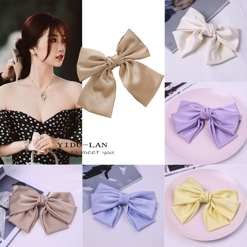 Kẹp Tóc Hình Nơ Đơn Giản Phong Cách Hàn Quốc Cho Bé Gái