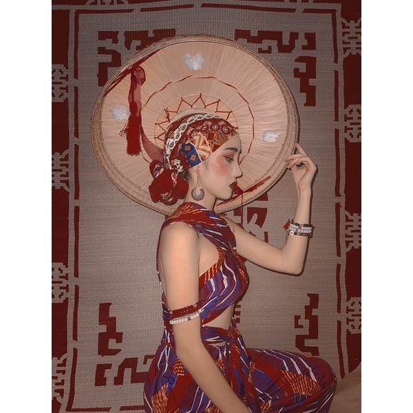 Jum Thổ Cẩm Nhiệt Đới vintage thời trang nữ m144